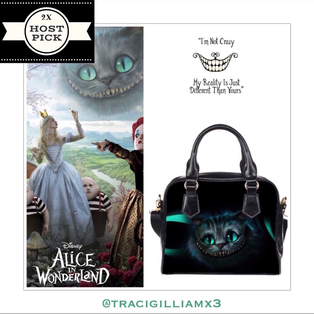 🌟HP🌟Customized Limited Ed. Chesire Cat Handbag - Picture 1 of 8